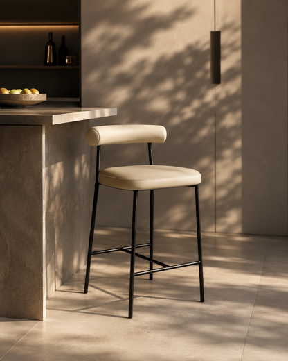 Alita Stool - Dark Marble