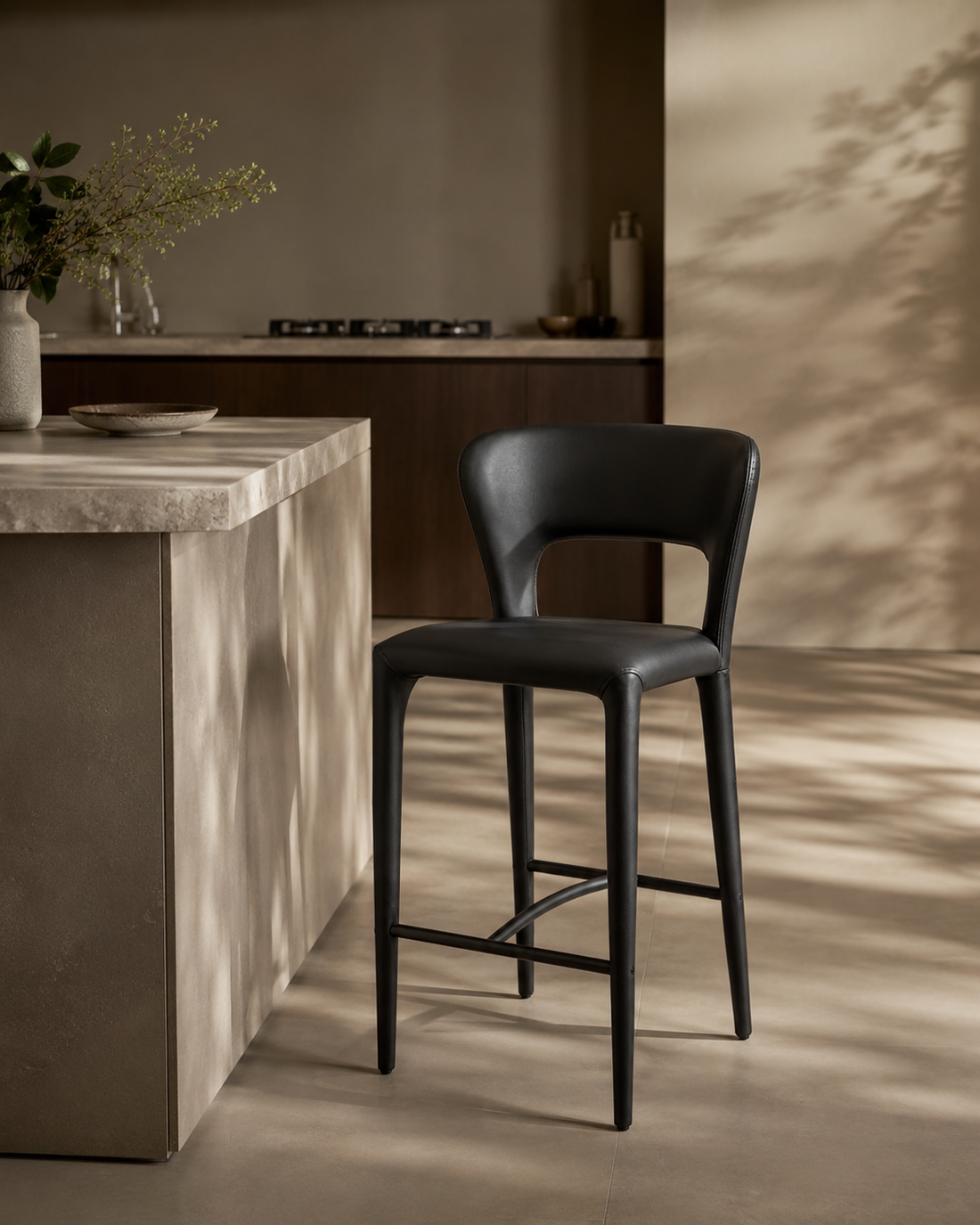 Pari I Bar Stool - Mustang Black