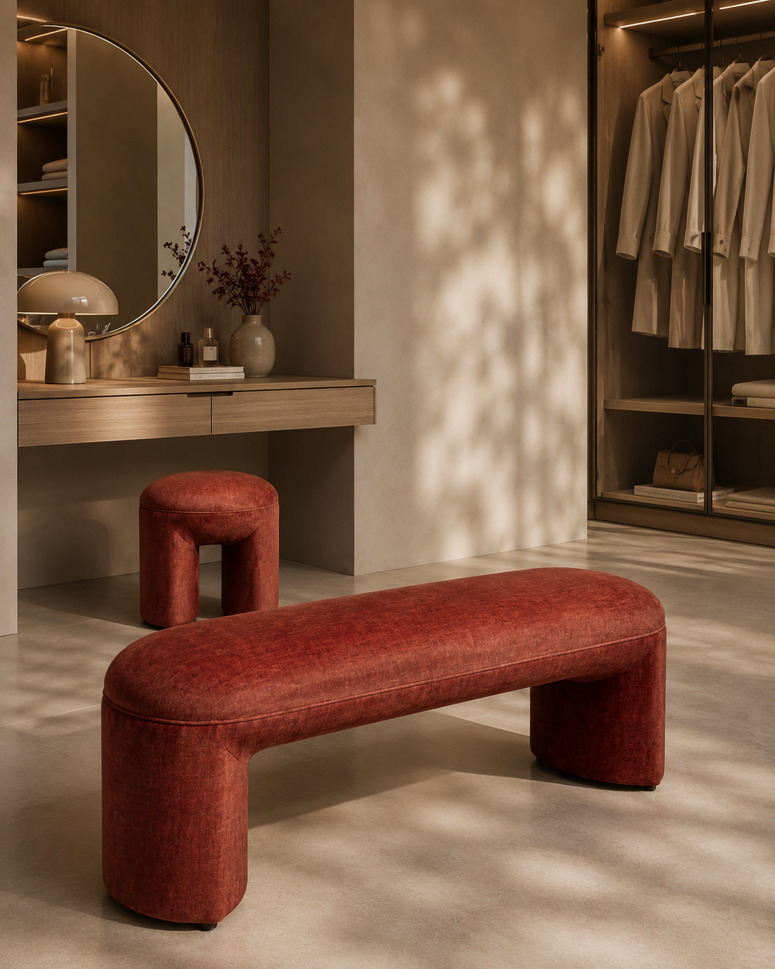 Roxton Stool - Coral