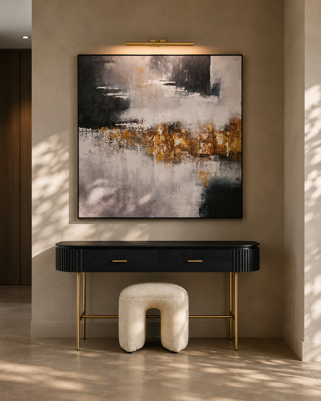 Gold Storm Oil Painting