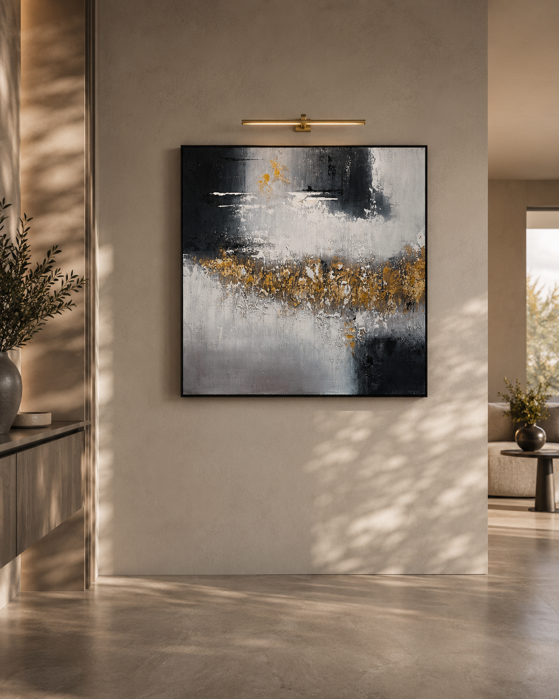 Gold Storm Oil Painting