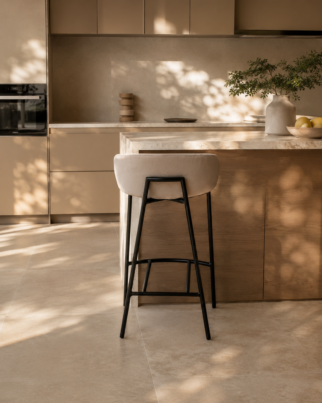 Tux Counter Stool - Taupe