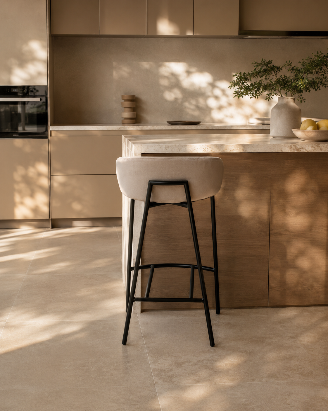 Tux Counter Stool - Taupe