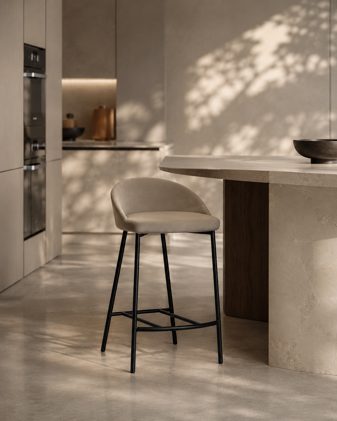 Tux Counter Stool - Taupe