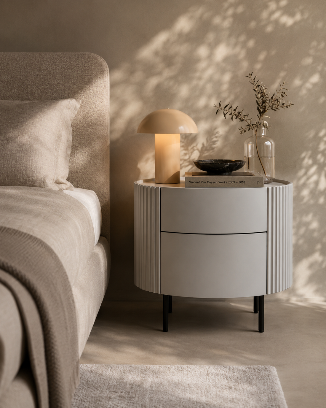 Lantine Bedside - Light Grey