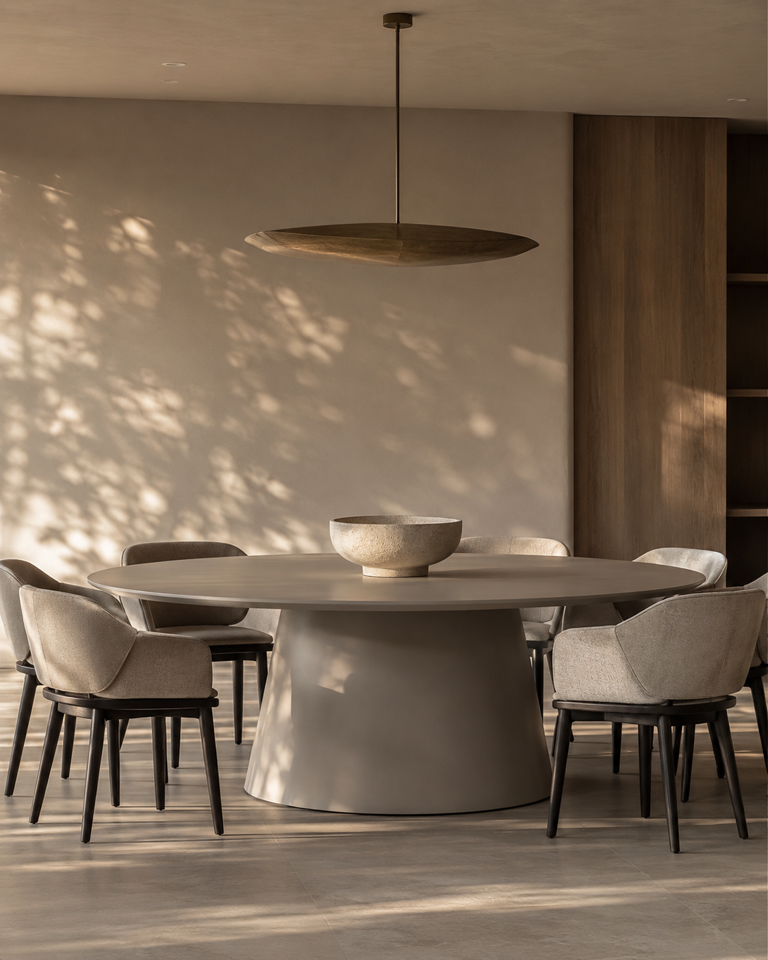 Tavamo Dining Table - Oval - Matte Beige