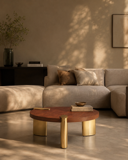 Amara Coffee Table - Small - Dark Walnut