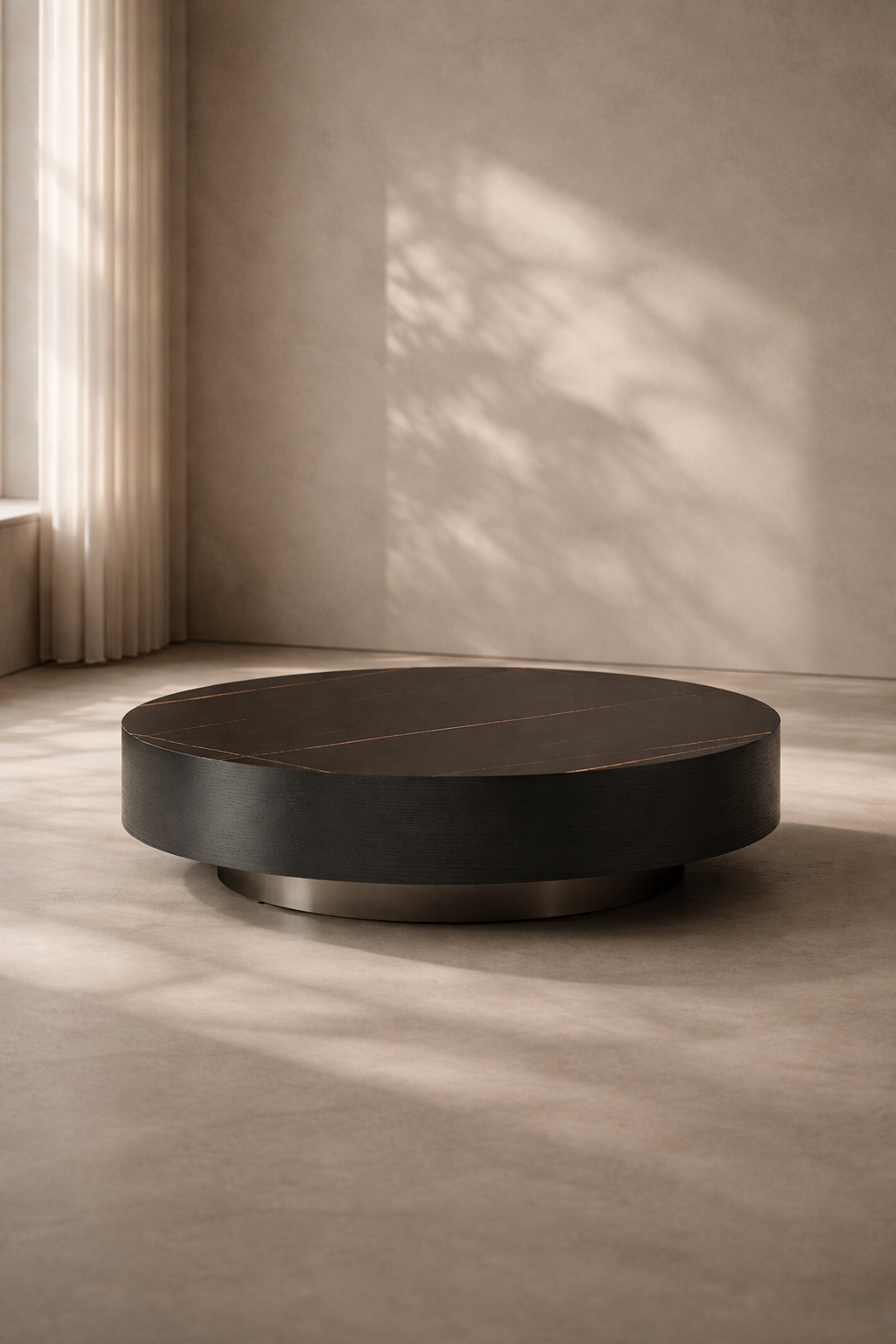 Coin Coffee Table - Black Ceramic Marble