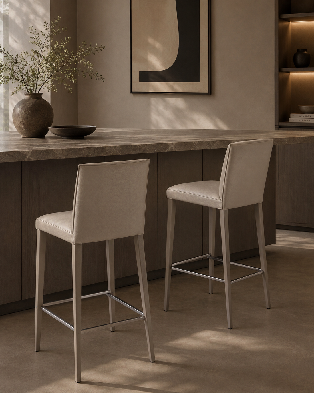 Othello Bar Stool - Concrete Grey