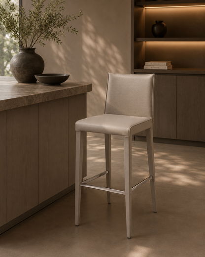 Othello Bar Stool - Concrete Grey