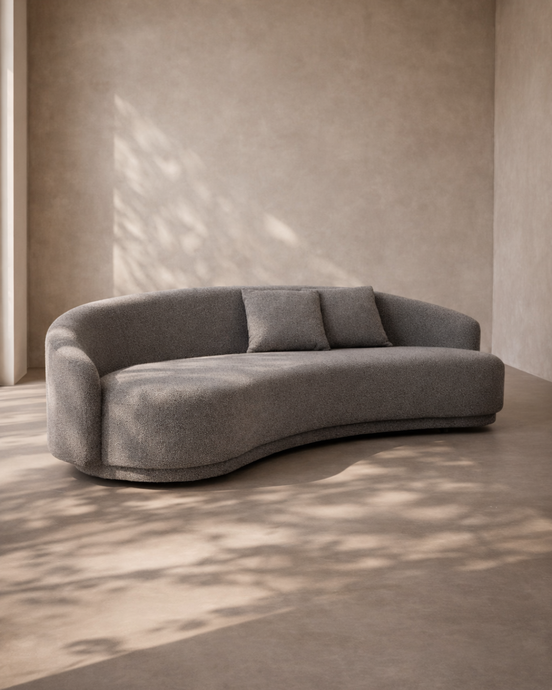 Cove 4-Seater Sofa - Grey Bouclé