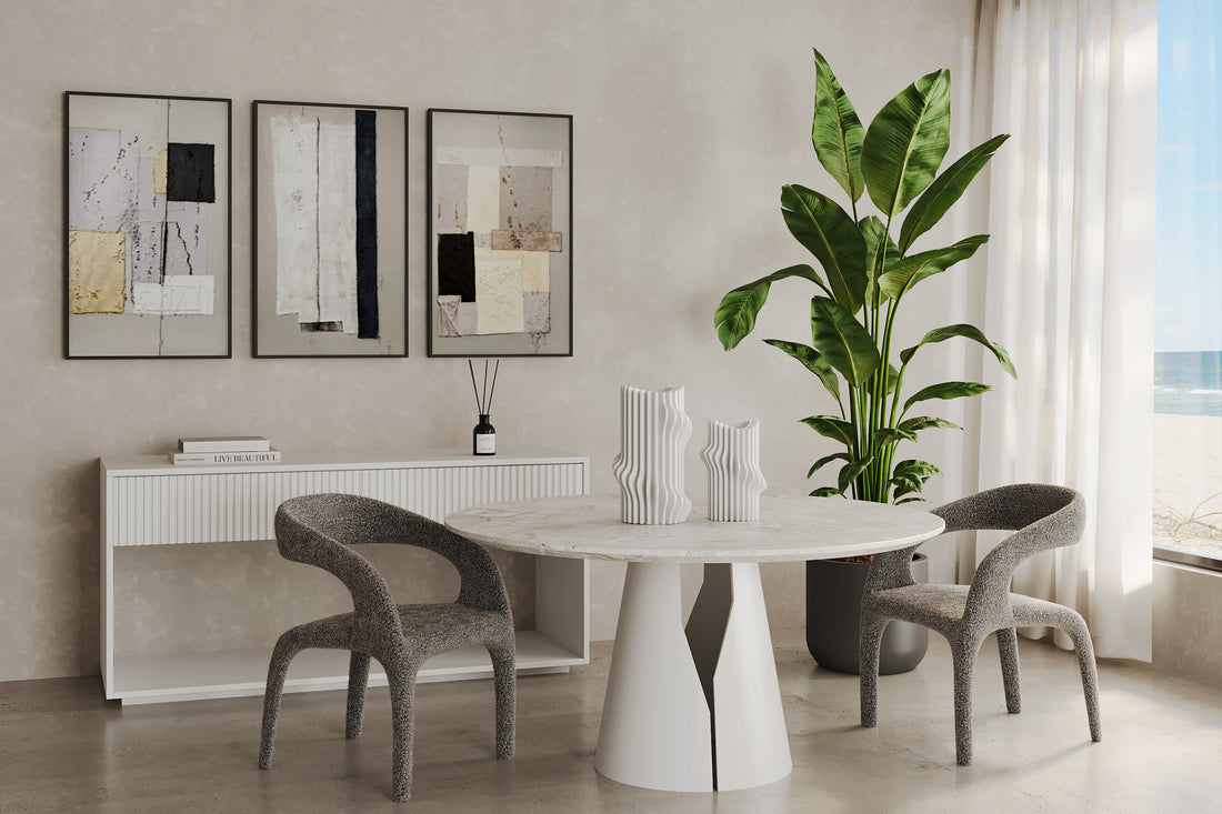 Escada Dining Chair - Chex Bouclé Charcoal