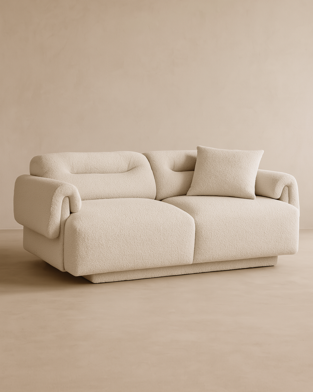 Frankie 2-Seater Lounge - Chex Polar Bouclé