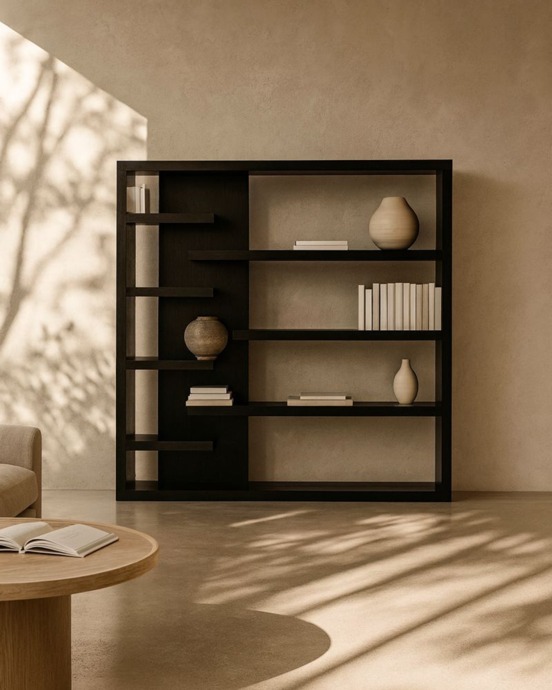 Fiocchi Book Shelf - Black Oak