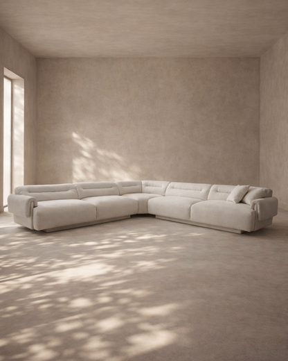 Frankie Modular Sofa - Chex Polar Bouclé