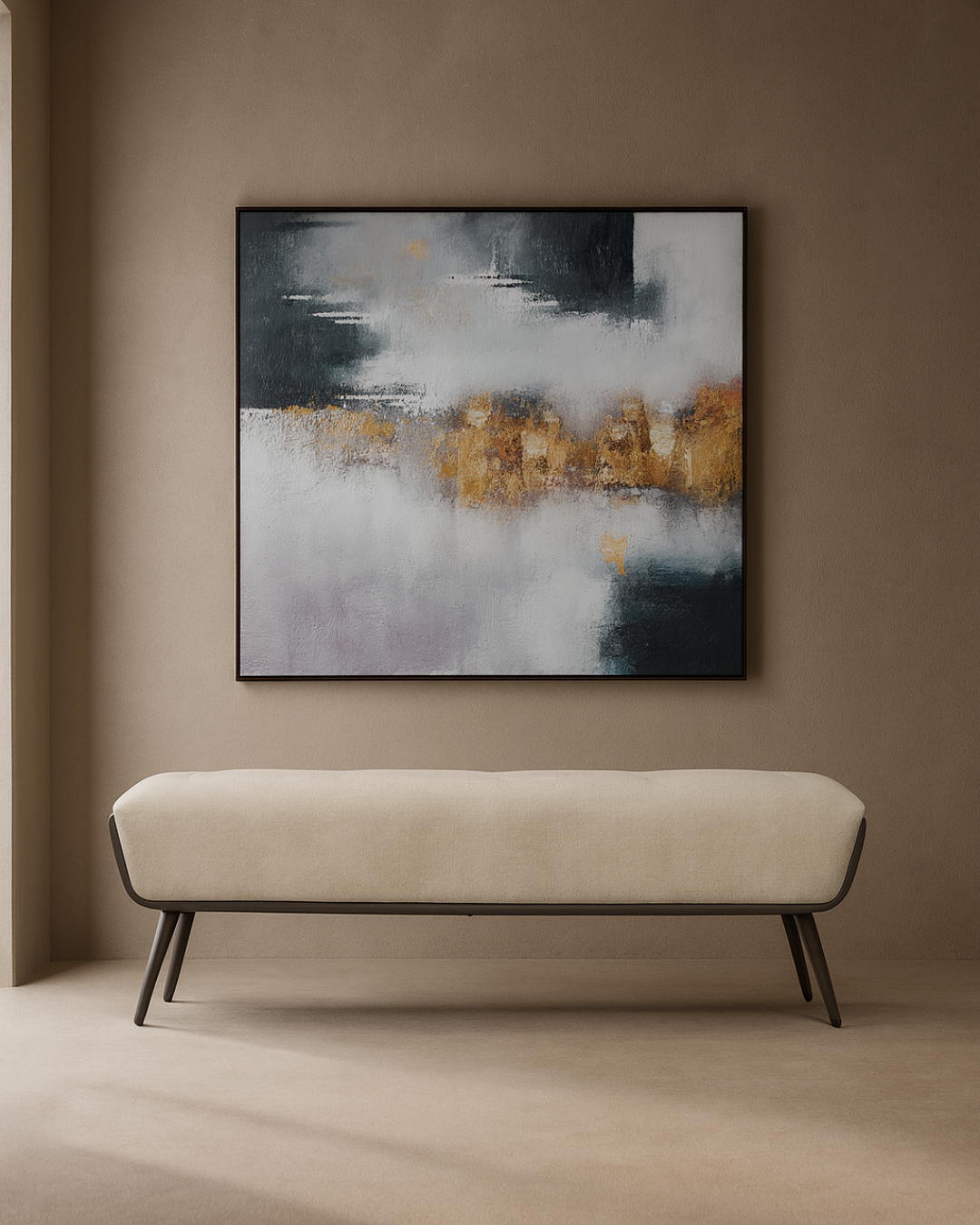 Gold Storm Oil Painting