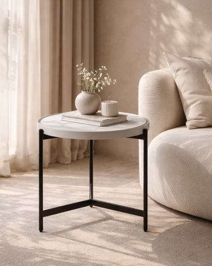 Ivery Side Table - Light Grey