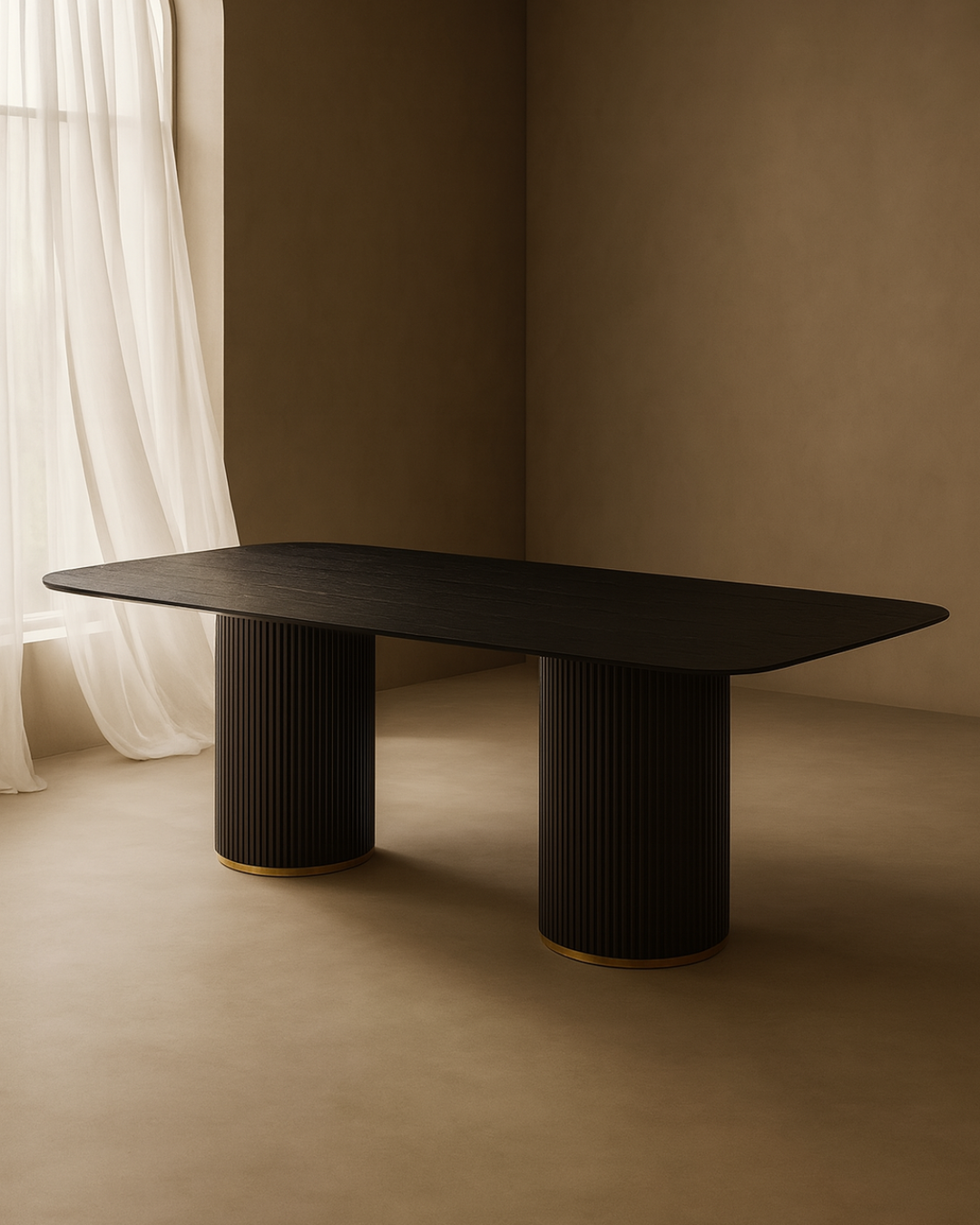 Lantine 240 Dining Table - Black Oak