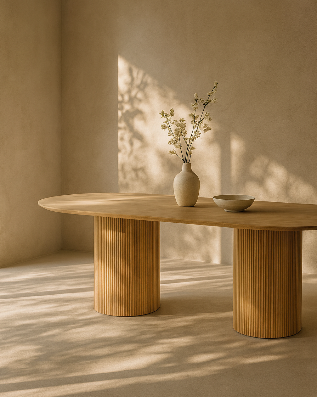 Lantine 240 Dining Table - Pill Shaped - Ash Oak