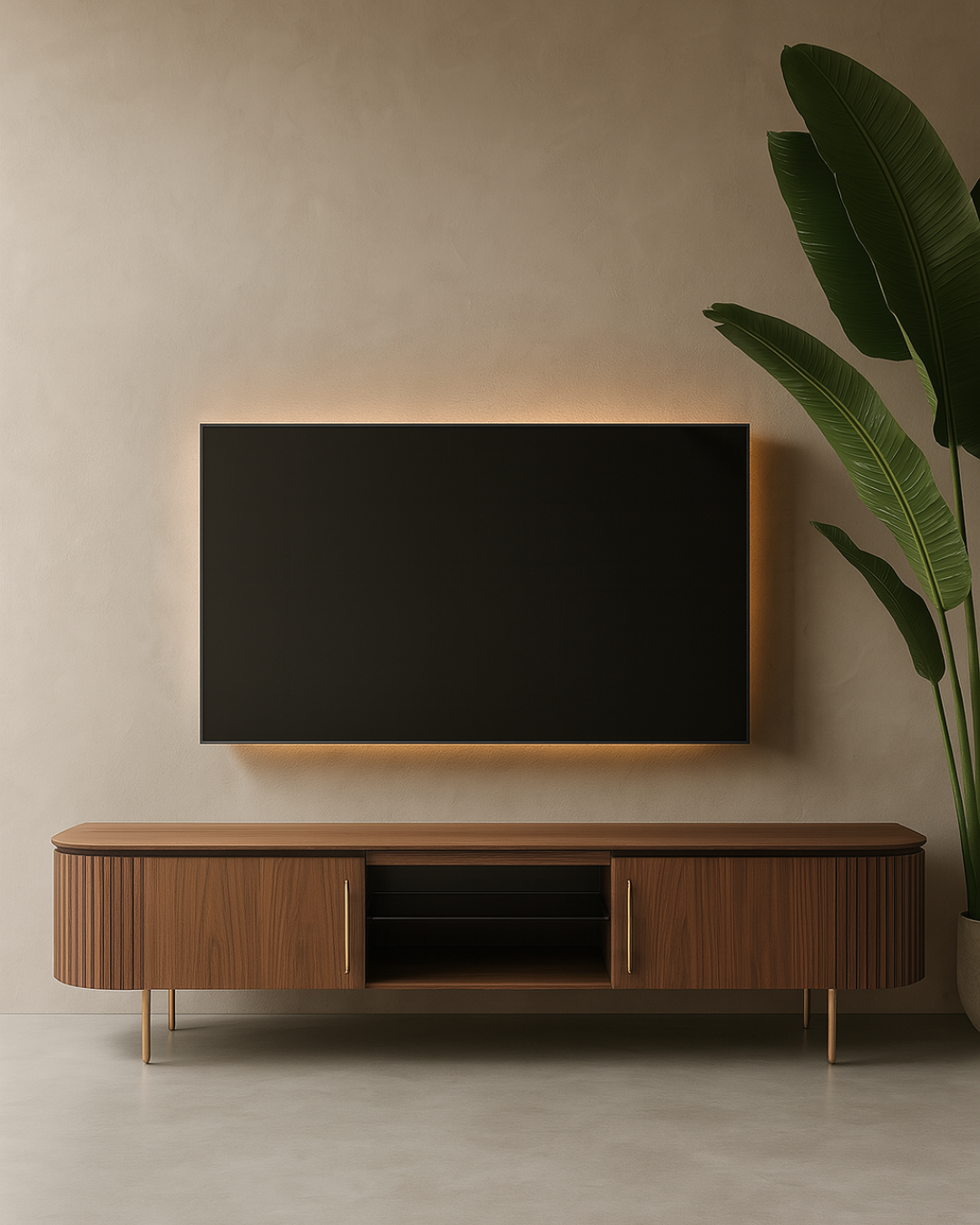 Lantine TV Unit - Walnut