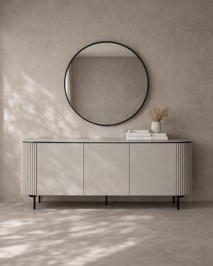 Lantine Buffet - Matte Light Grey