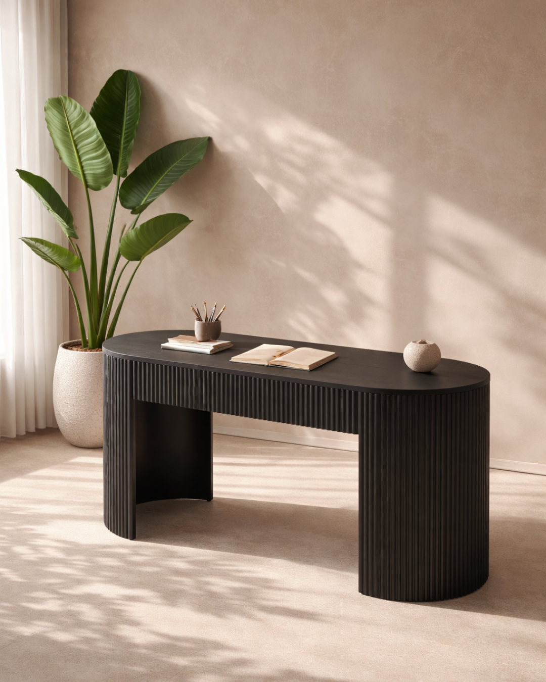 Lantine Desk - Black Oak