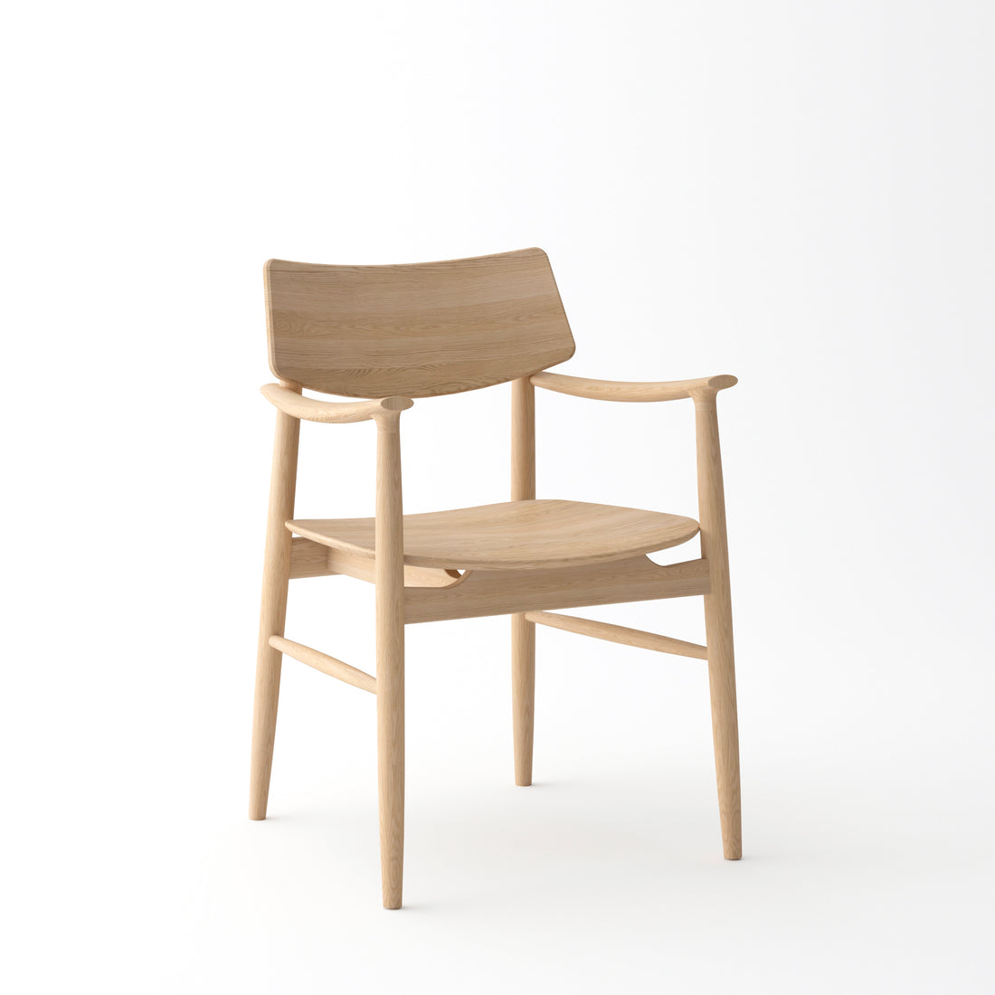 Mono Solid Oak Dining Arm Chair