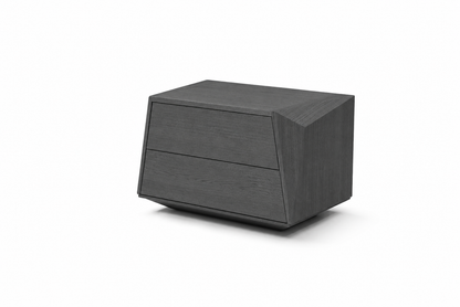 Madon Wide Bedside Table 700mm - Smoke Oak