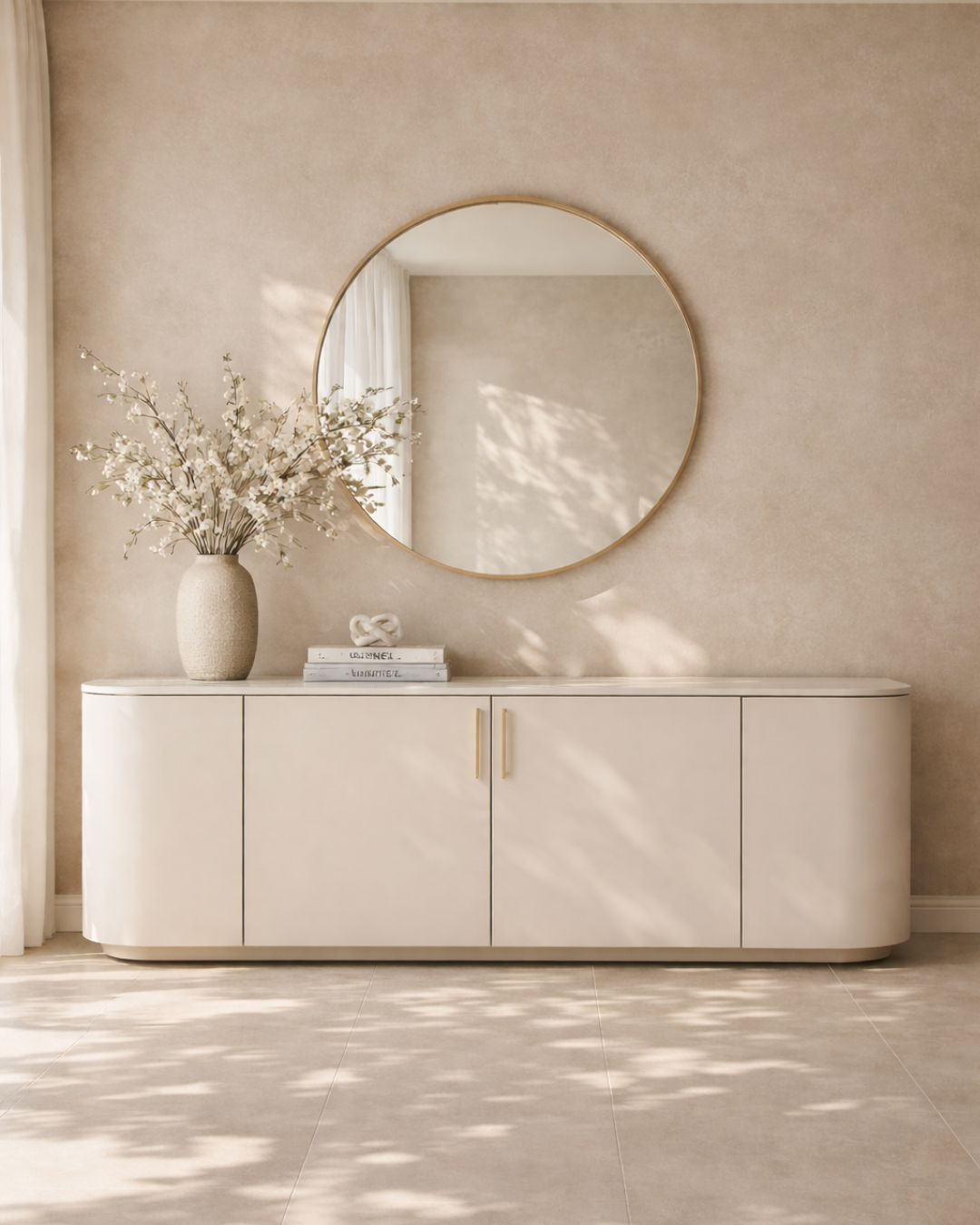 Oakura Buffet - Matte Beige