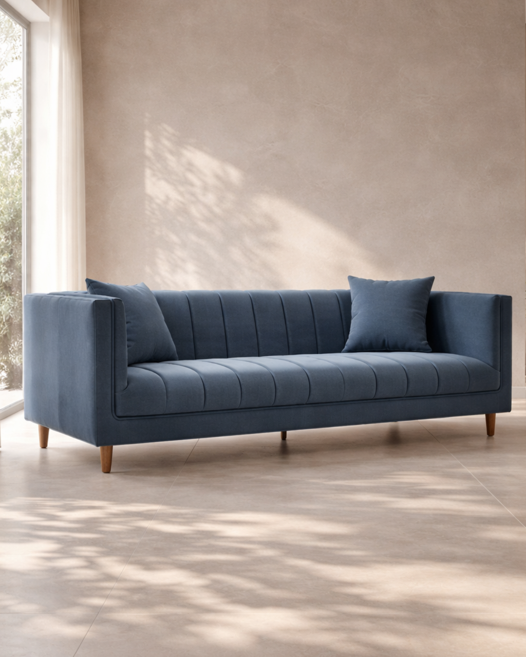 Regency 3-Seater Sofa - Nappa Midnight Blue