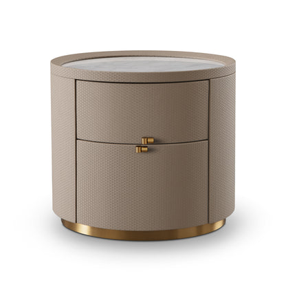 Ritz Bedside Table - White Marble