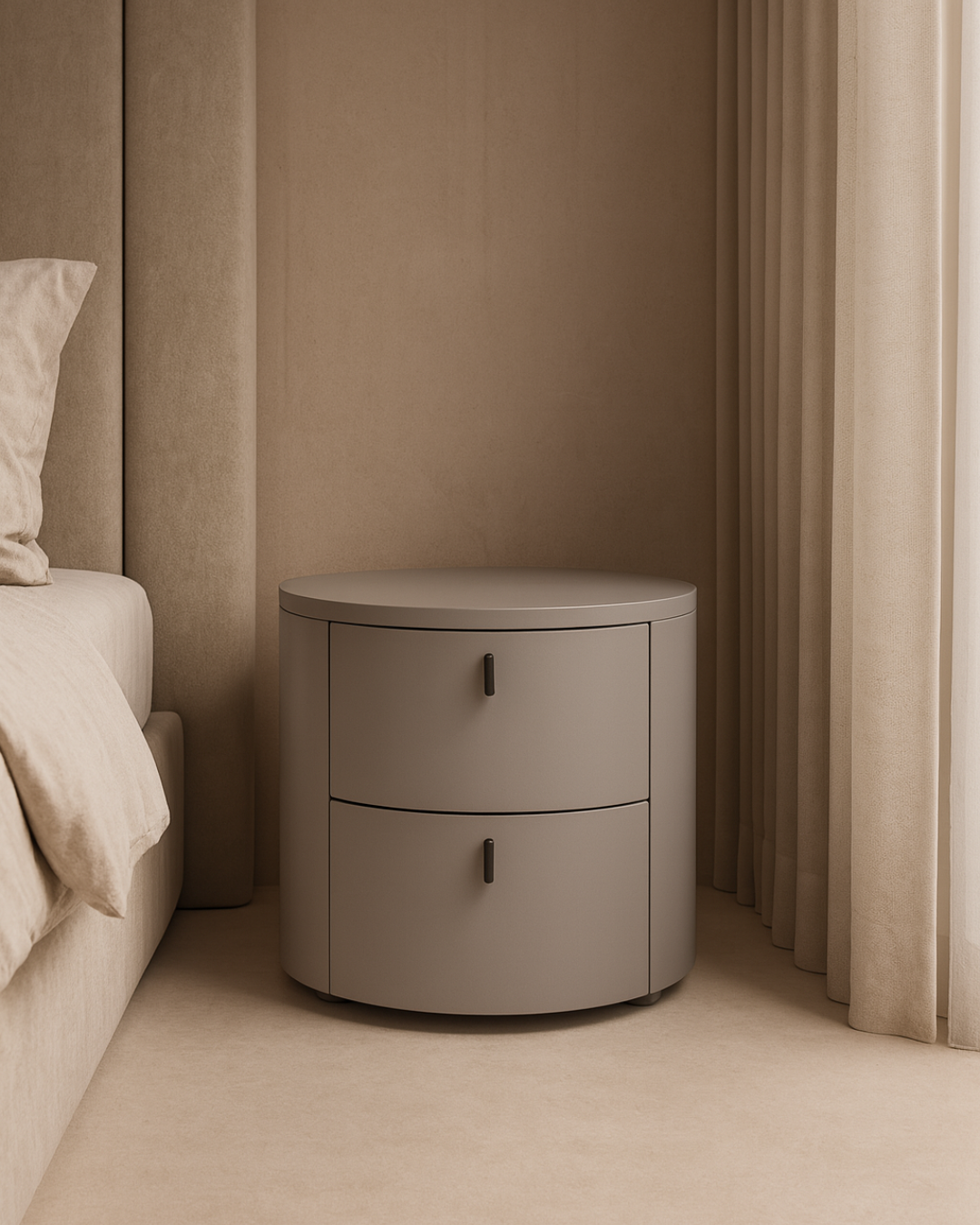 Sims Bedside -  Matte Grey