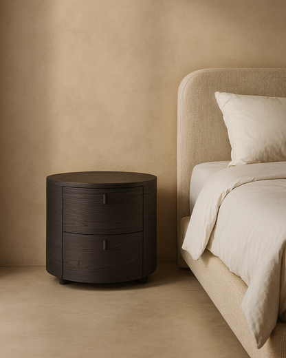 Sims Bedside Table - Smoak Oak