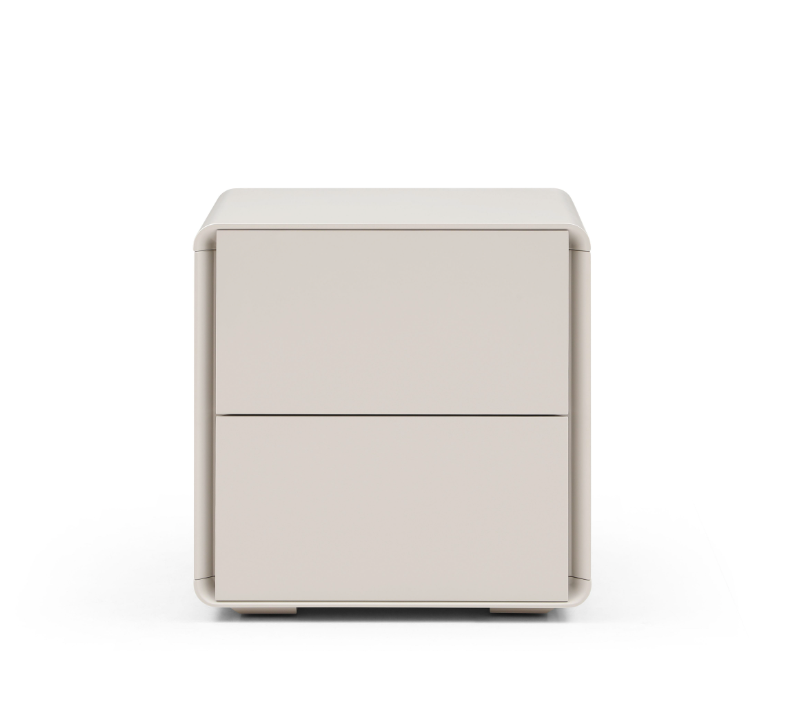 Kota Bedside Table - Matte Beige