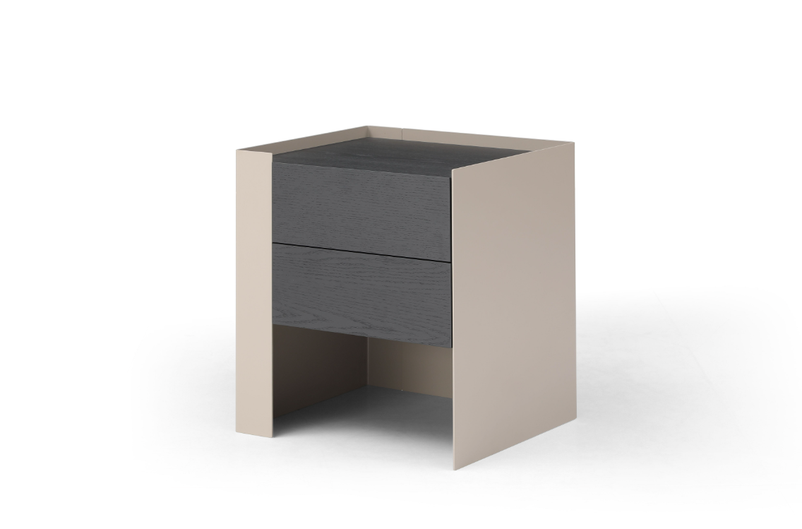 Tunica Bedside Table - Taupe - Pair