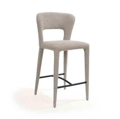 Pari I Bar Stool - Chex Boucle Steam