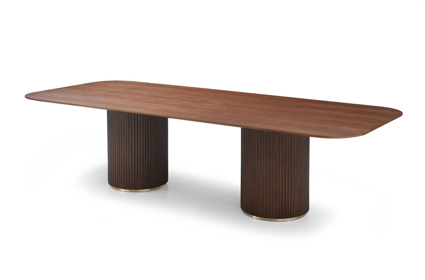 Lantine 280 Dining Table - Walnut & Brass – Tommy Franks