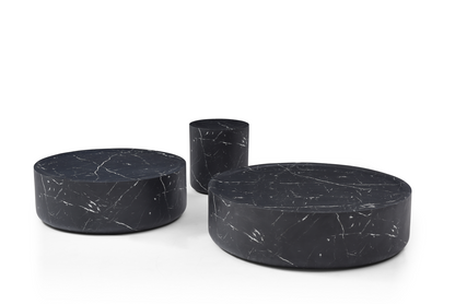 Ciladro Coffee Table - Faux Black Marble - Medium