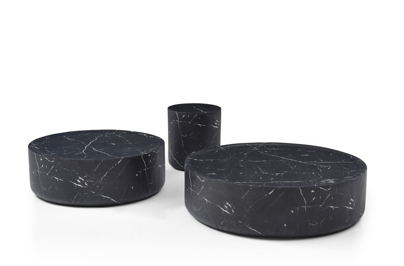 Ciladro Side Table - Faux Black Marble