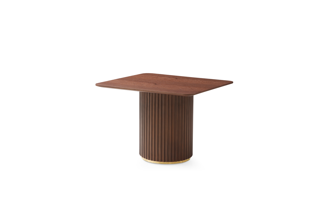 Lantine Side Table - Walnut &amp; Brass