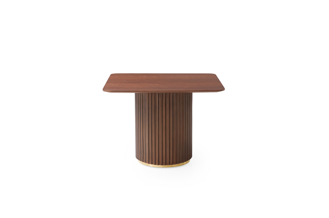 Lantine Side Table - Walnut &amp; Brass