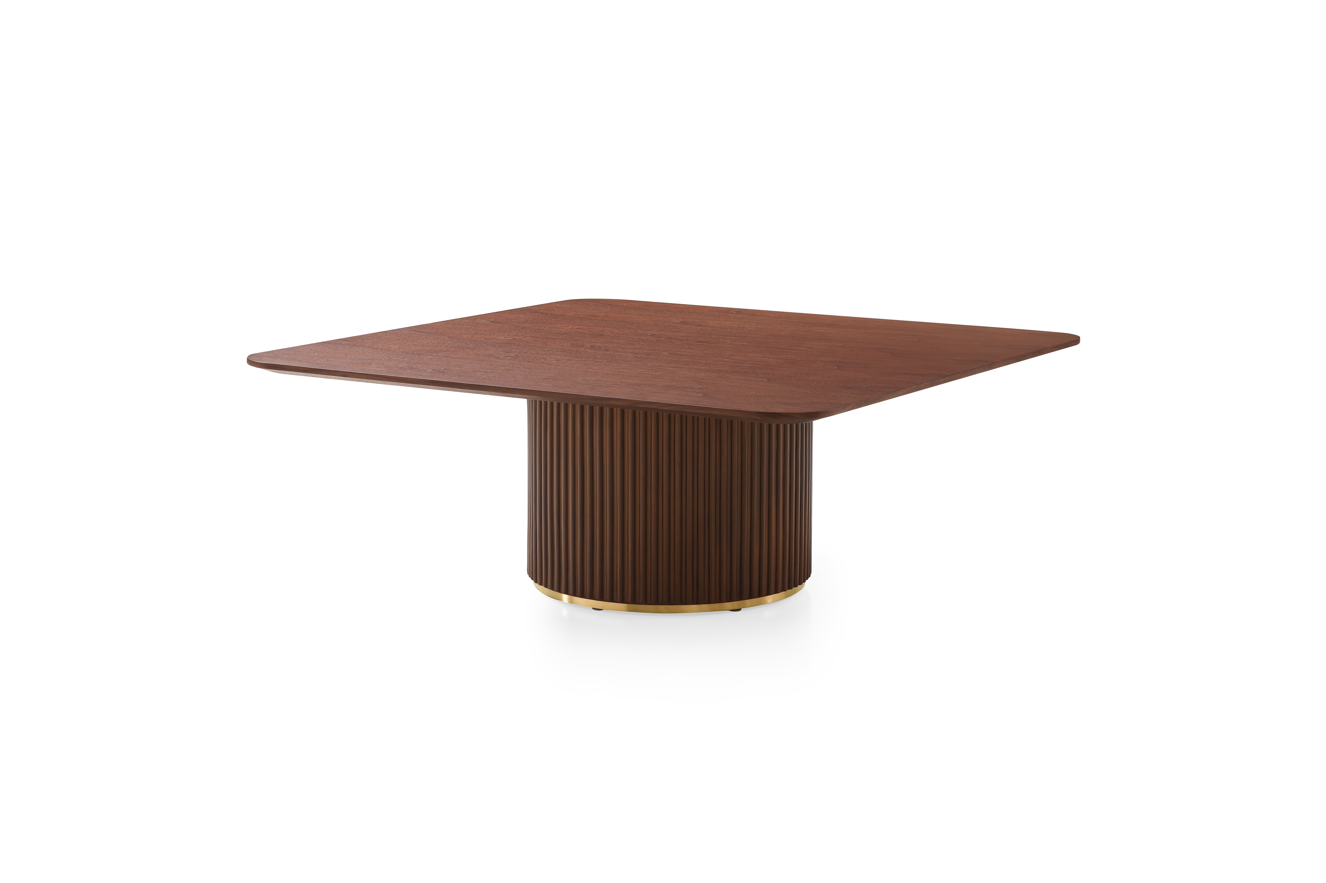 Lantine Coffee Table - Walnut &amp; Brass