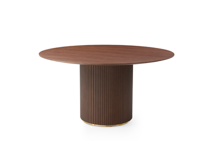 Lantine 150 Dining Table - Walnut &amp; Brass