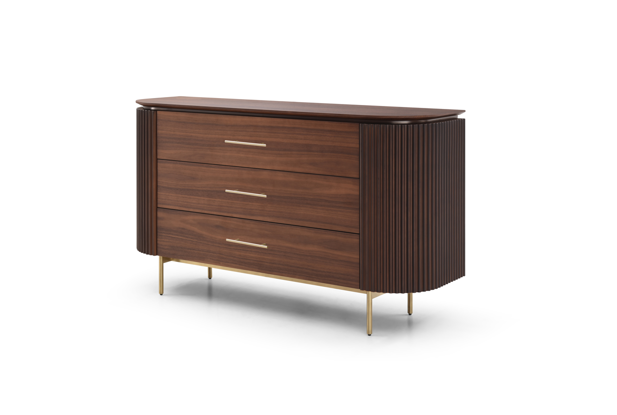 Lantine 3 Drawer Dresser - Dark Walnut