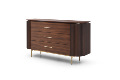 Lantine 3 Drawer Dresser - Dark Walnut