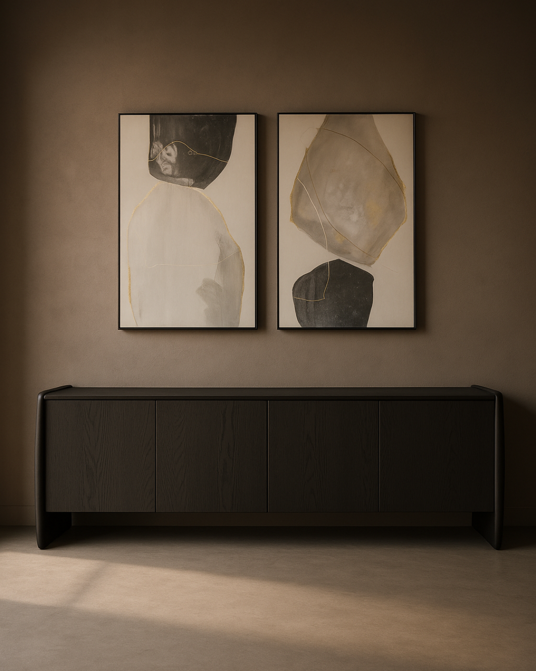 Underline Buffet - Black Oak - 4 Door
