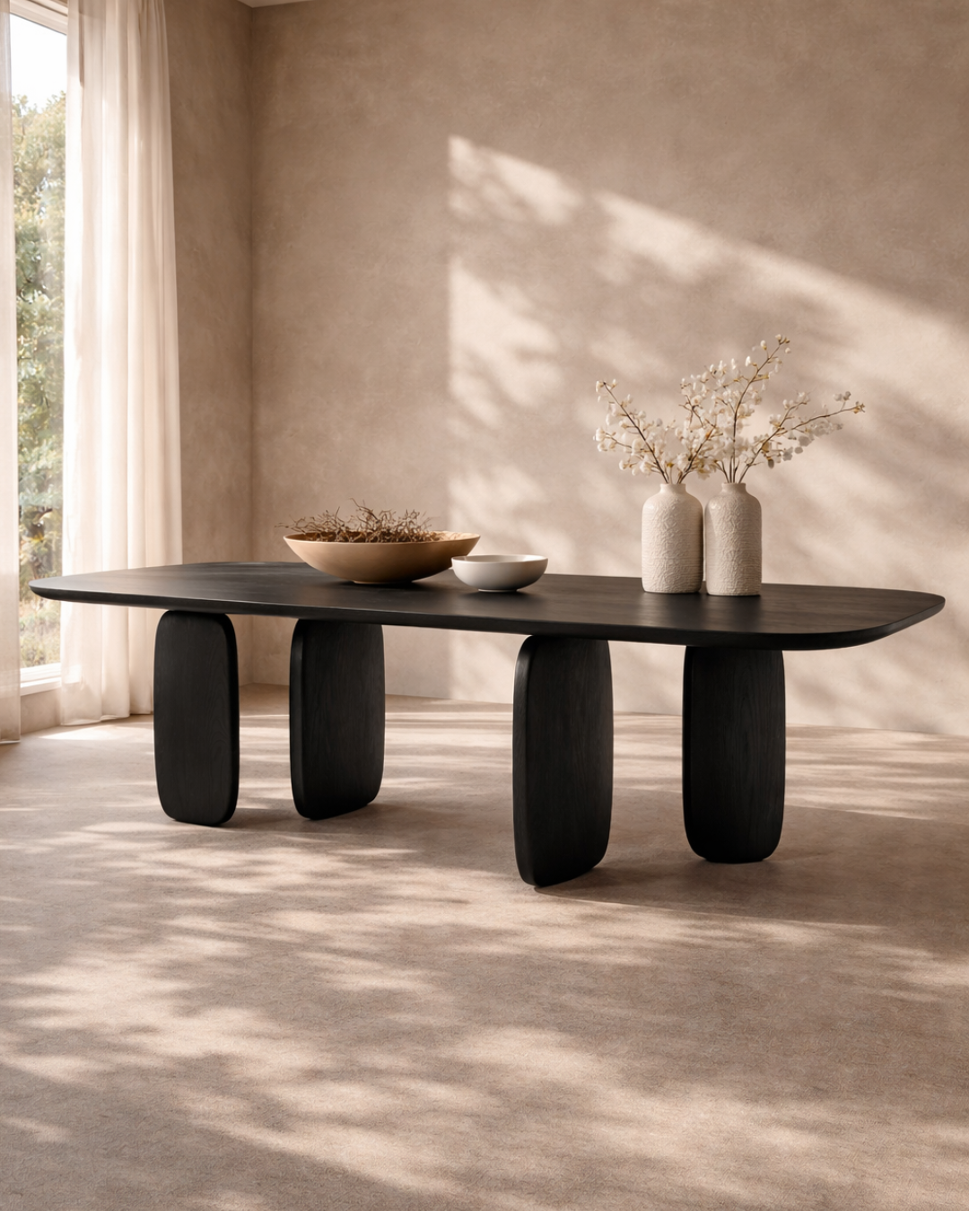 Underline 240 Dining Table - Black Oak