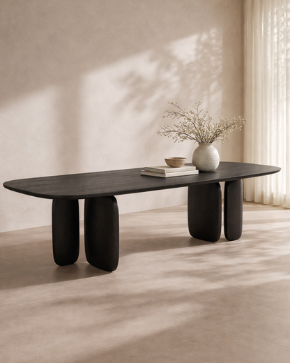 Underline 280 Dining Table - Black Oak