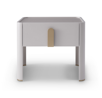 Polaris Bedside Table - Matte Beige