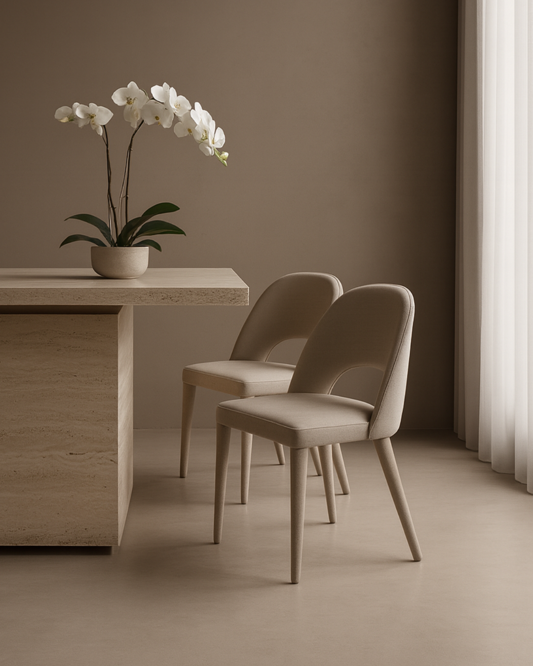 Van Dining Chair - Set of 2 - Dark Marble